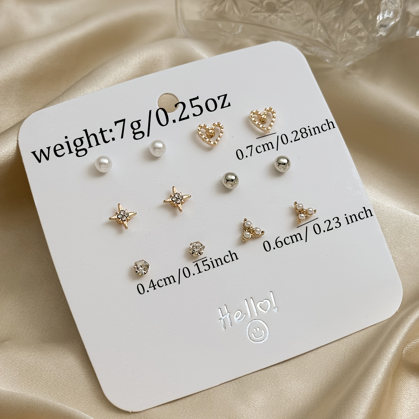 6 Pairs Cute Beach Party Earrings Set
