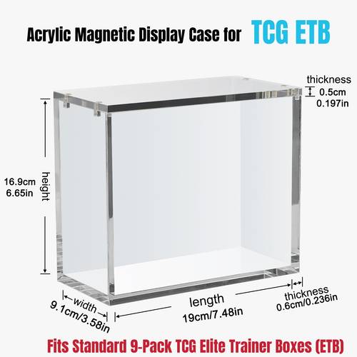 acrylic case for tcg rounded corner design self closing protection packaging