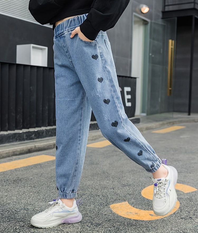 girls denim jeans spring 2025 new stylish loose fit kids Temu