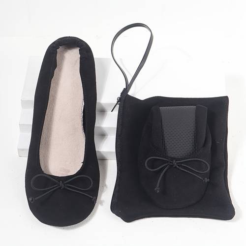 womens soft pu ballet flats with elastic bowknot lightweight for yoga indoor use