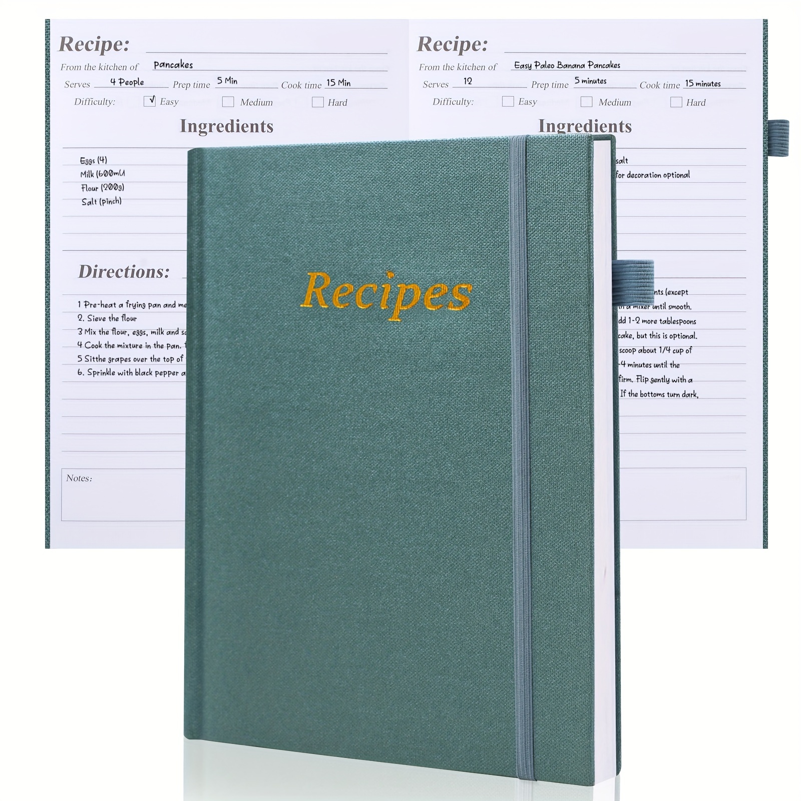 

Joyberg's 5.5"x 8.4" Blank Recipe Book: Personalize Your Culinary Creations With 128 Blank Pages