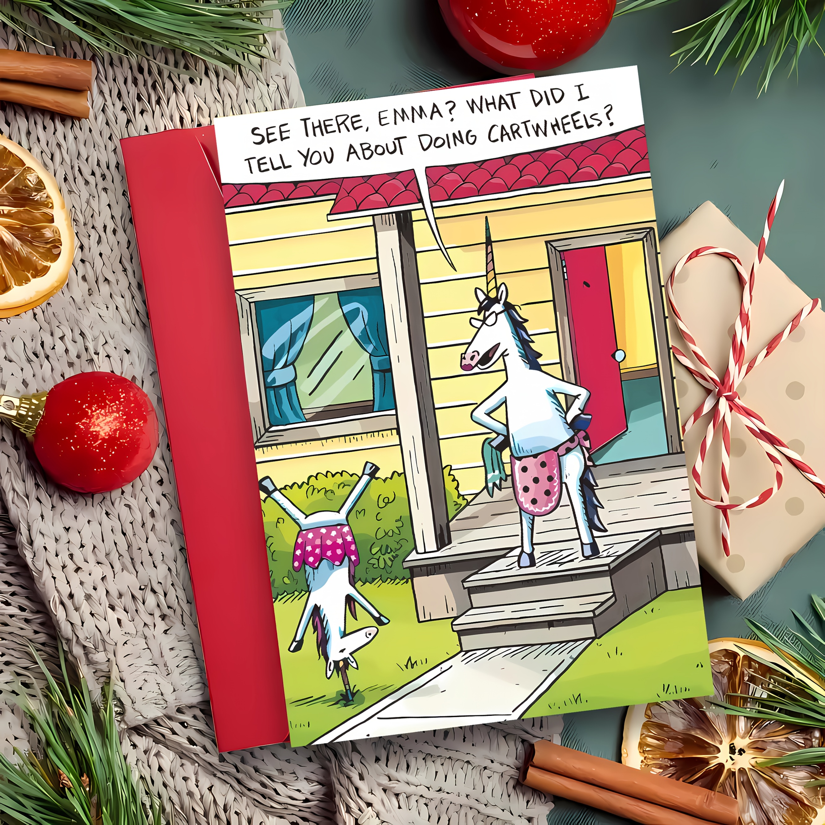 TEMU 1pc Humorous Birthday Greeting Card With Envelope, Suitable For Family Or ' Birthday Card