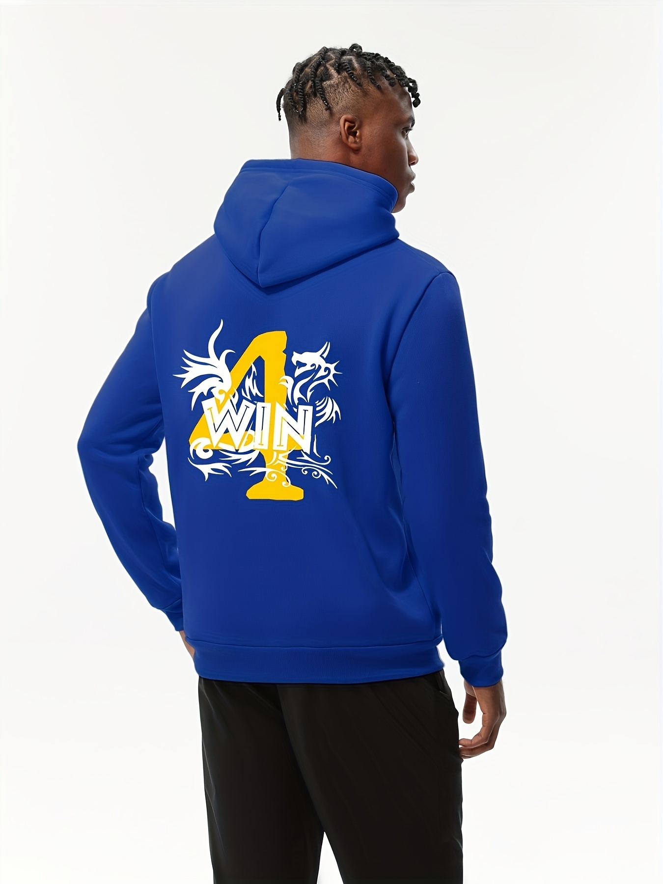 Men's Long Sleeve 3D Print Hoodie - Colorful Ethnic Circle Pattern Pullover, Hooded Sweatshirt For Spring & Fall - View #4