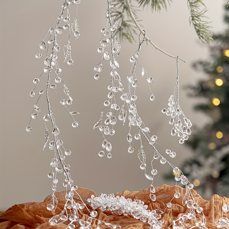 

Festive Acrylic Iceicle Christmas Tree Topper - 28cm/11.02inch, Weight 14g, Battery-free, Clear And Shiny