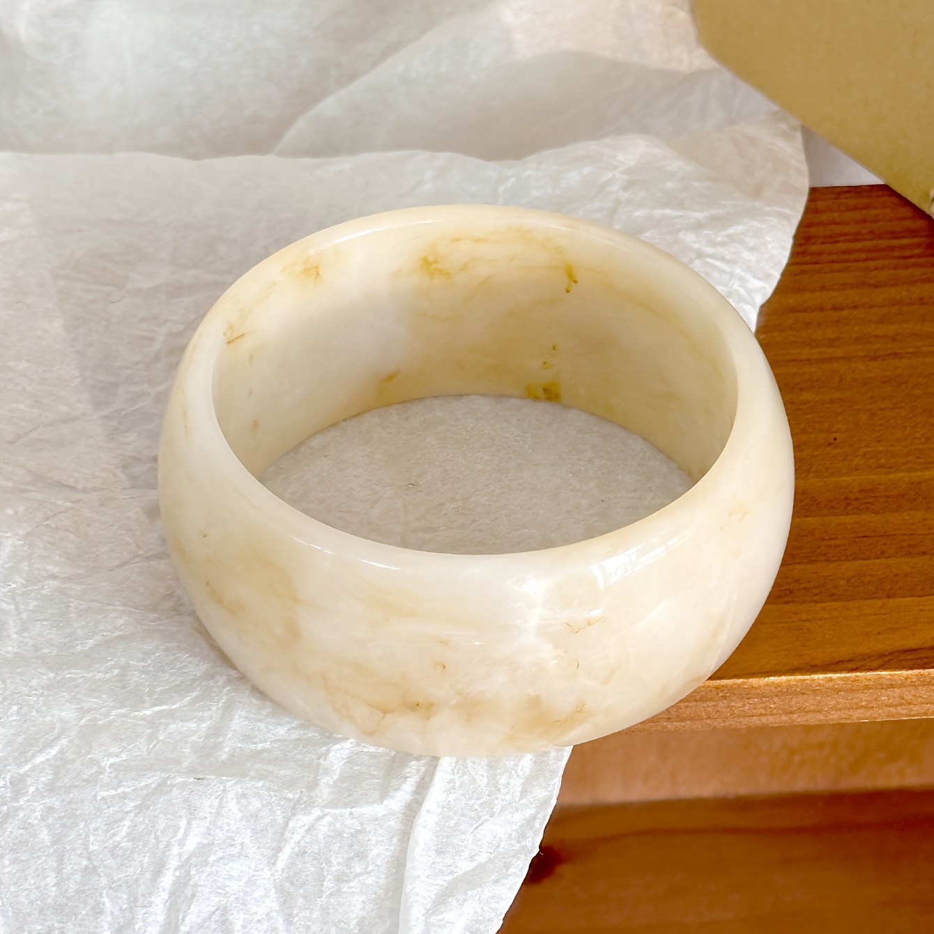 Vintage Inspired Geometric Resin Bangle Bracelet