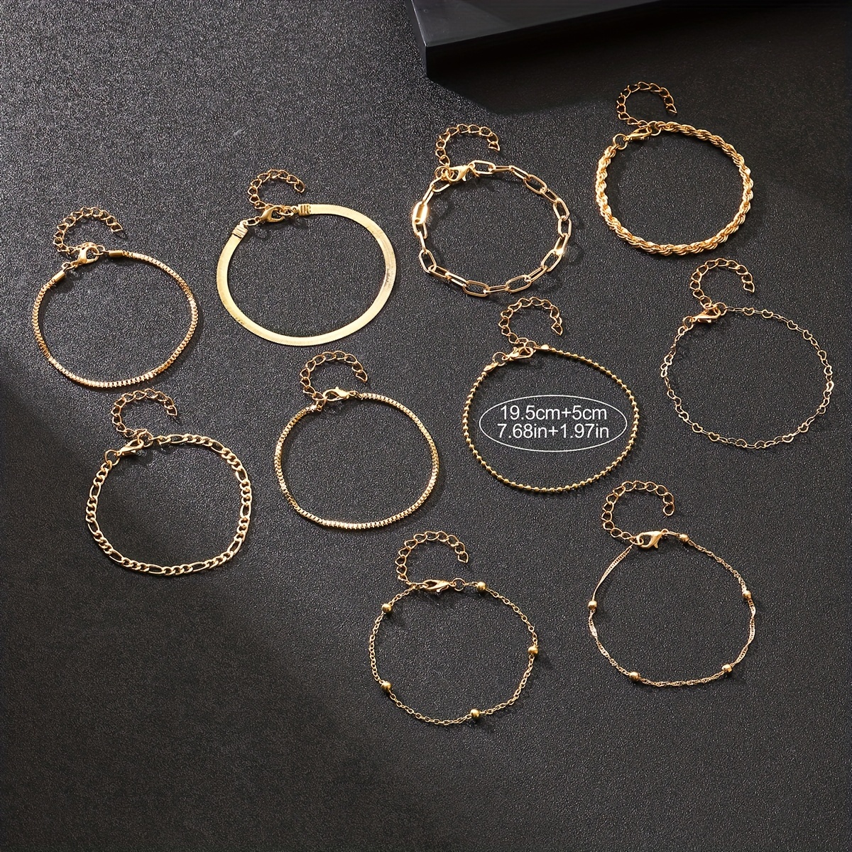 10pc Women's Stackable Bracelet Set, Everyday Wear