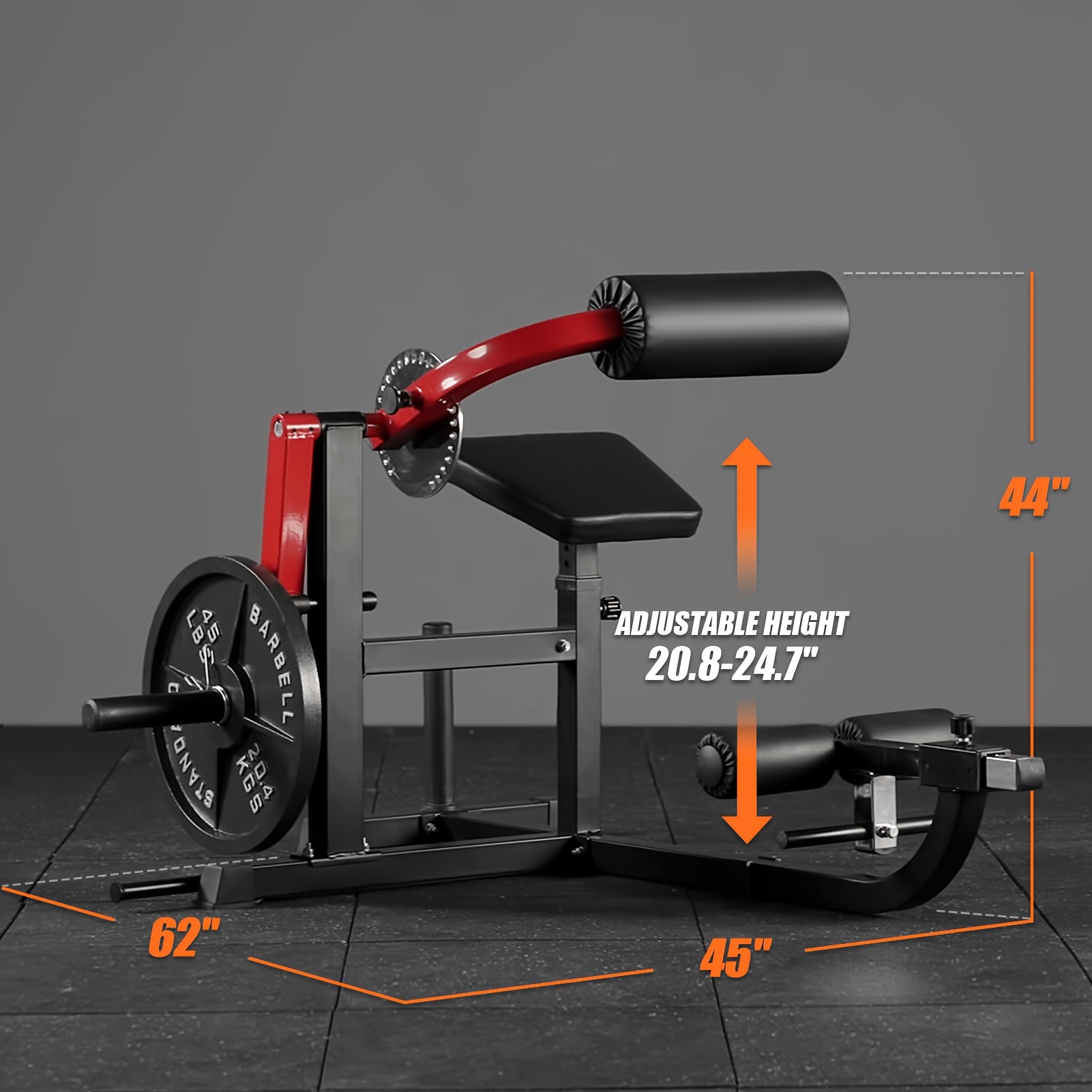 

Syedee Seated Ab / Back Extension Machine, Plate Loaded Machine With 450lbs Weight Capacity, Home Gym For Core And Back Training