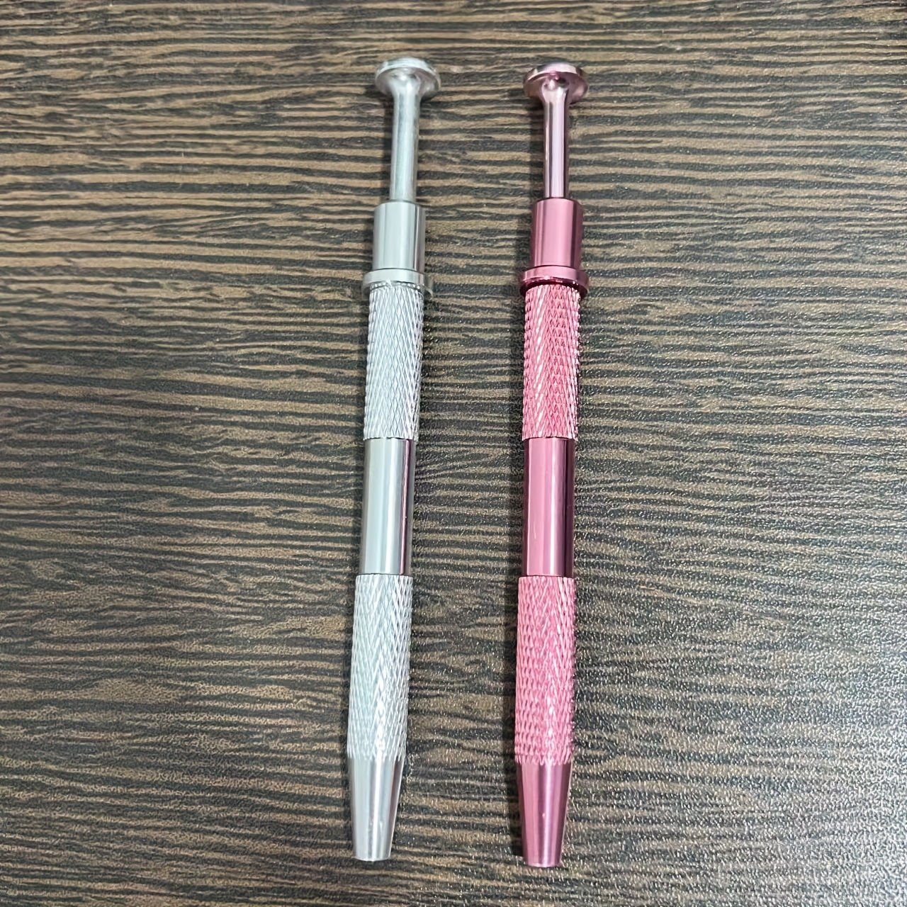 TEMU 2pcs Stainless Steel Perforation Ball Gripper & Pen - 4-claw Precision Jewelry Crafting With Ergonomic Handle, Non-slip Grip, Heavy-duty Metal