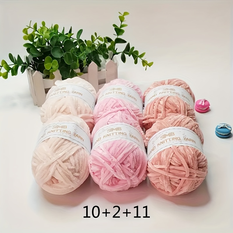 

Polyester Chenille Yarn 6-pack, Colors - 300g Total, For Crochet Hats, Plush Toys & Velvet Blankets, Diy Craft Projects - Includes 3mm Crochet Hook Accessory (50g/80m Each Ball)