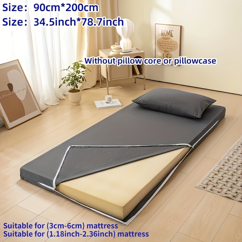 1pc L-shaped Double-sided Zipper Full-cover Mattress Protector Soft And Skin-friendly, Machine Washable Fits Mattresses 1-8cm Thick Multiple Sizes Does Not Pillowcase No Padding Suitable For