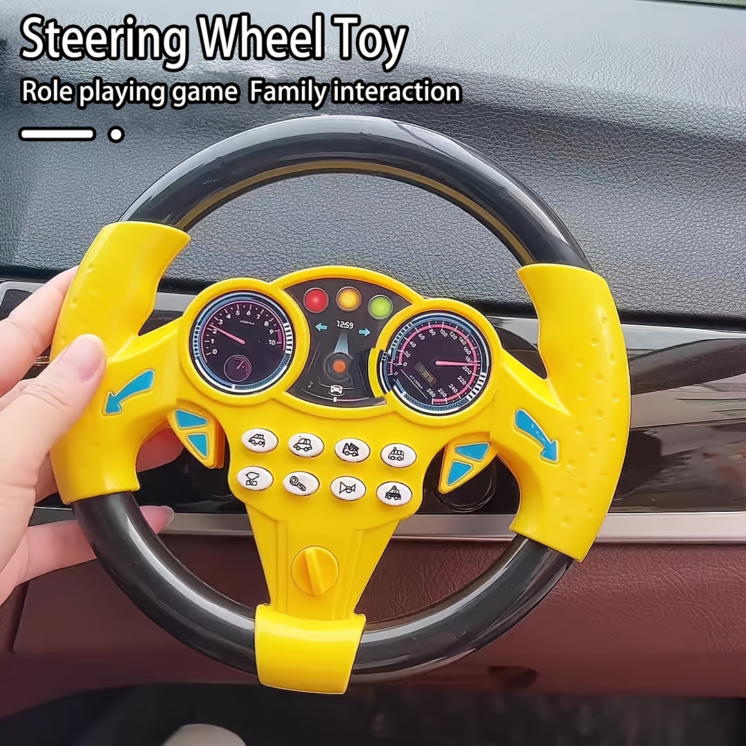 

Simulation Steering Wheel Toy. Multi-functional Simulation Car Driving Toy With Fun Sound Effects. Pretend Driving Toy. Birthday Gift.(without Battery)