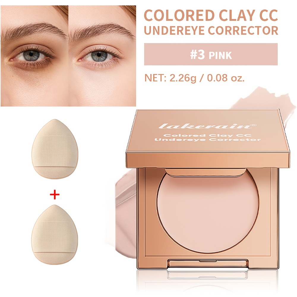 Eye Concealer Set With Thumb Puff, Full Coverage Concealer, Can Cover Dark Circles, Spots, Marks And Tear Troughs, With A Long-lasting Matte Effect