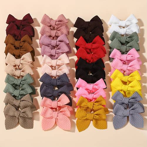 40pcs set of morandi color fishtail bow hair clips classic and versatile hair accessories for girls
