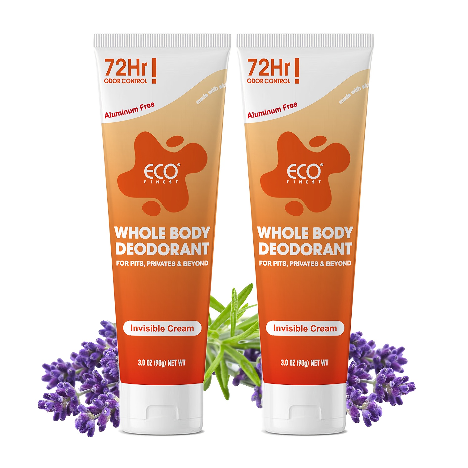 TEMU Whole Body Deodorant (/ Lavender) - Invisible Cream Tube, Whole Body Deodorant Stick For - 72 Hour - Aluminum Free, Baking Soda Free, , Clean