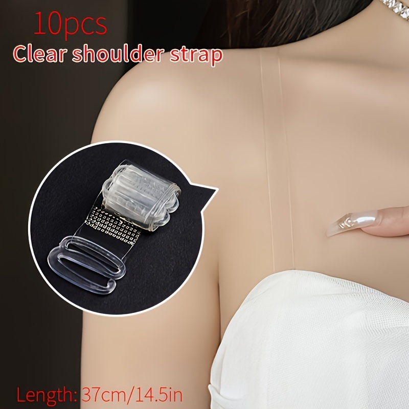 

10pcs Transparent Shoulder Strap, Invisible Removable Adjustable Underwear Strap, Women's Underwear And Underwear Accessories