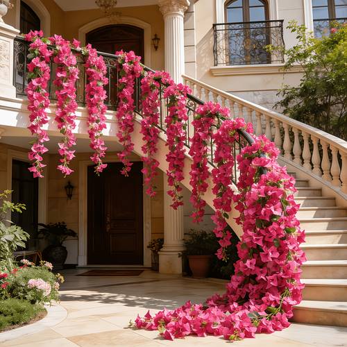70-inch Bougainvillea Vine - Perfect Decoration - Artificial Flower - Artificial Flower Vine - Summer Decoration - Summer Artificial Flower - Suitable for Home Decor - Shop Decor - Courtyard Decor - Balcony Decor - Windowsill Decor - Storefront Decor