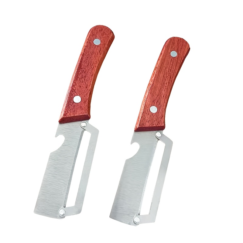 E-shop 2er-Set Obstschäler Edelstahl, einfach und arbeitssparend, zum Schälen von Obst und Gemüse, ergonomisches Design, langlebige Küchenhelfer,