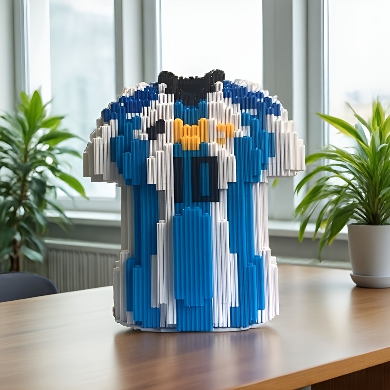 TEMU 2026 Jersey Building Blocks Puzzle - Suitable For For & Office Decor, -themed Gift For &, , Assembly For Display Or Play