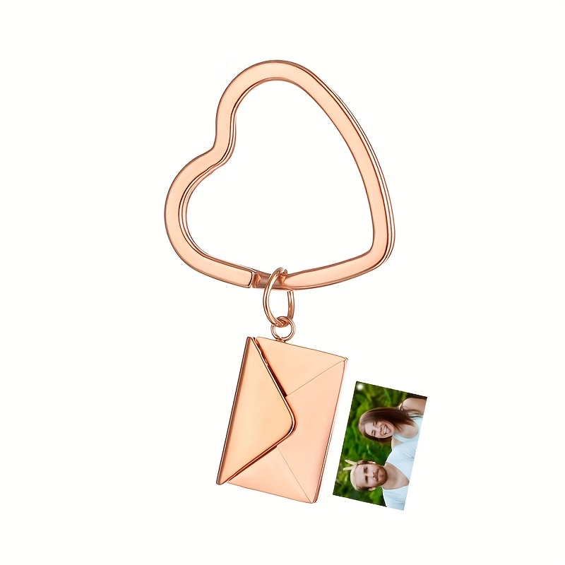 TEMU Portachiavi Intagliati Personalizzati, Modelli di Buste Personalizzate, di Confessione d'Amore, Gioielli Commemorativi Minimalisti, Regali per