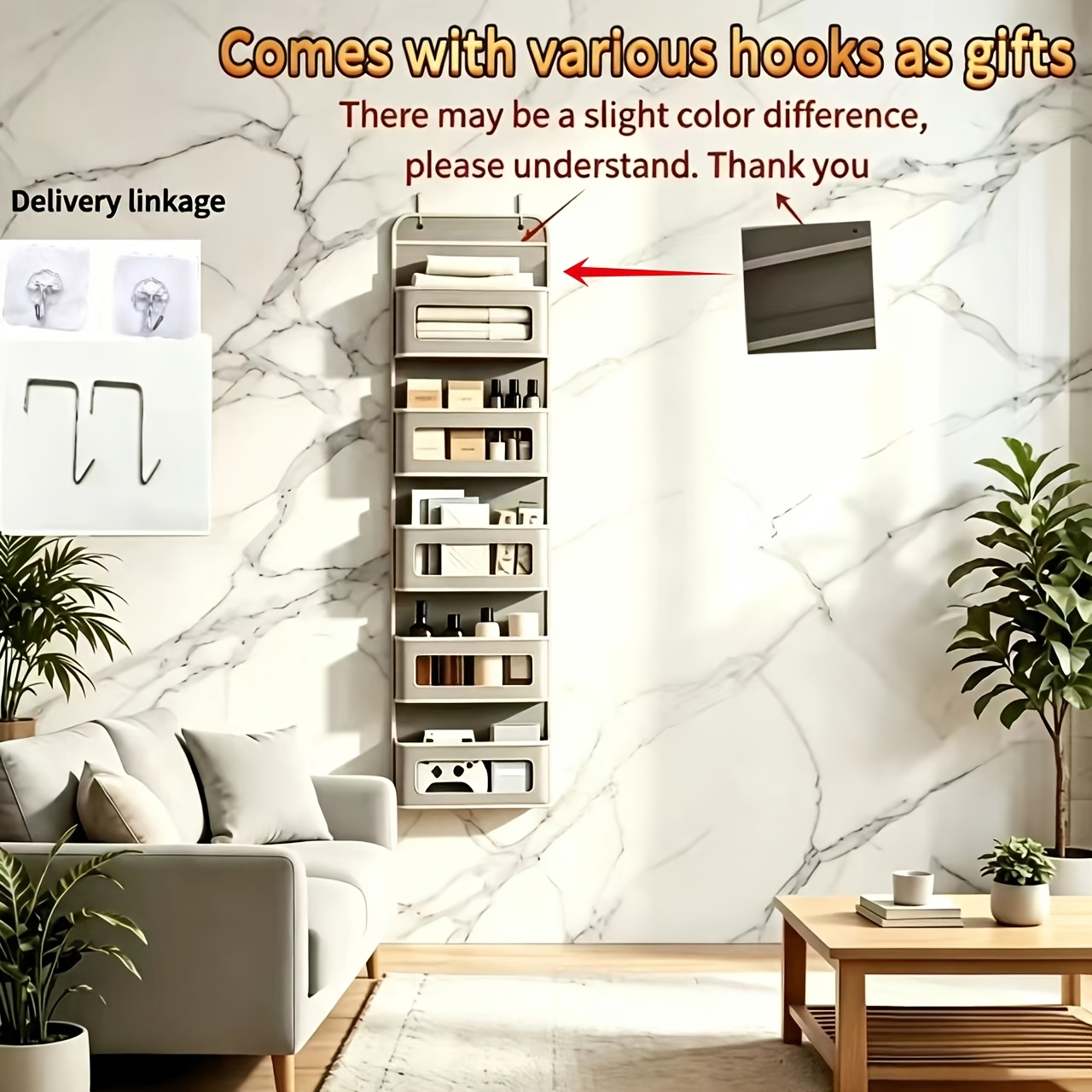 TEMU Multi Layer Hanging Storage Box | Large Capacity Storage Hanging Bag, Anti , Durable Structure | Ideal Gift For Halloween And Christmas, Can Be