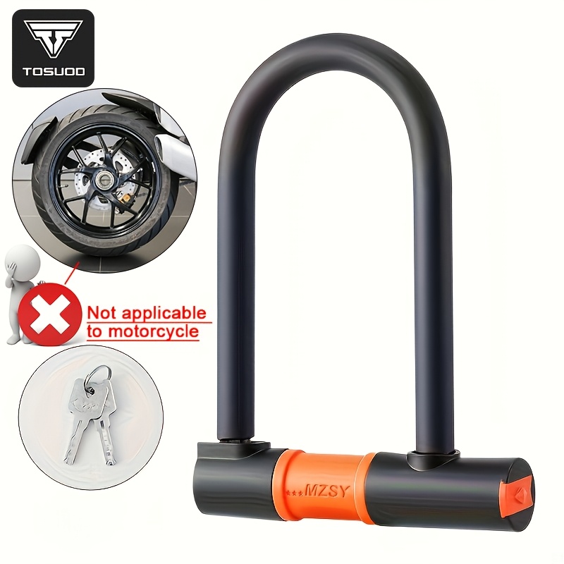 E-shop TOSUOD Schwerlast Anti-Diebstahl U-Fahrradschloss - Robuste Zinklegierung, Multifunktionales Sicherheitsschloss, Spezifisch für Mountainbike,
