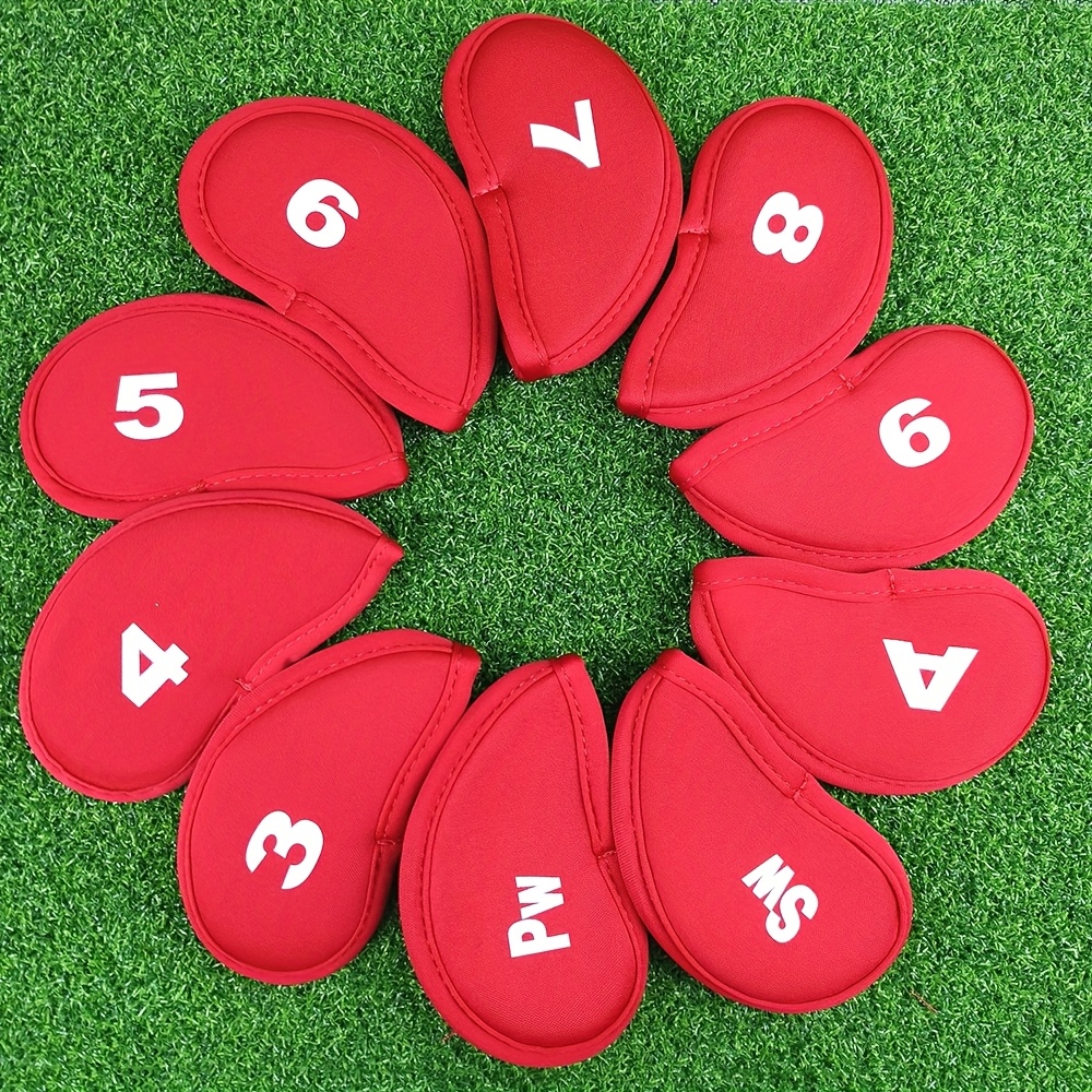 

Thickened Golf Club Headcovers, A Set Of 10 With Numbers, For Protection, Lightweight To Prevent Clubs (10pcs In A Set).