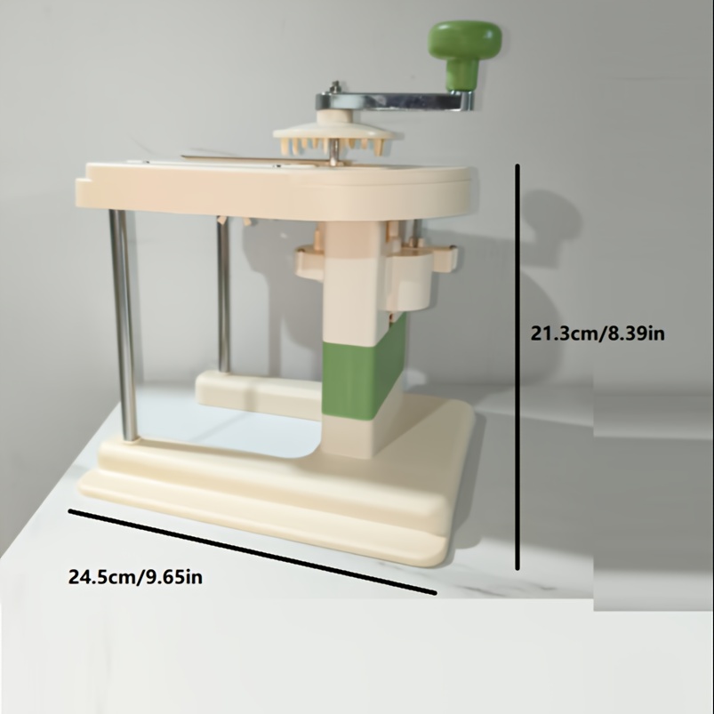 TEMU 1pc Manual Cabbage With Safety Locking Mechanism - Hand-cranked Vegetable Slicer & For Cabbage, Lettuce, Carrots - Durable Abs Plastic &