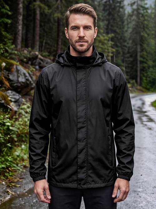 mens rain jacket raincoat windbreaker running waterproof lightweight packable with hood travel hiking cycling