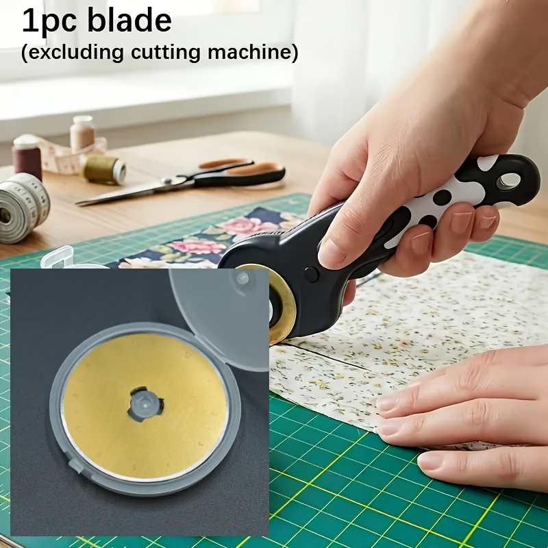 TEMU 45mm Rotary Cutter Titanium Coated, Universal Circular Cutting Replacement For Fabric, Sewing, Quilting, Leather And Paper, Sharp And Durable
