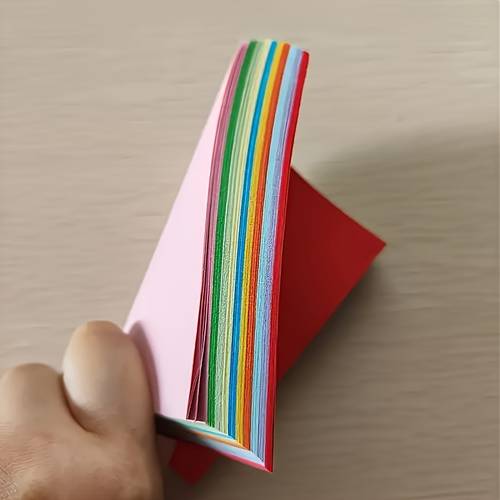 120 sheets 10 colors multifunctional solid color thickened creative paper heavy duty cardstock random colored square thick paper suitable for origami scrapbooking party decorations and projects vibrant paper art materials