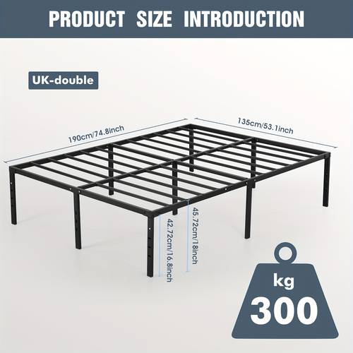 black metal platform bed frame single size contemporary with sturdy metal support underbed storage 14 spring needed easy assembly modern bedroom modern aesthetic sophisticated decor