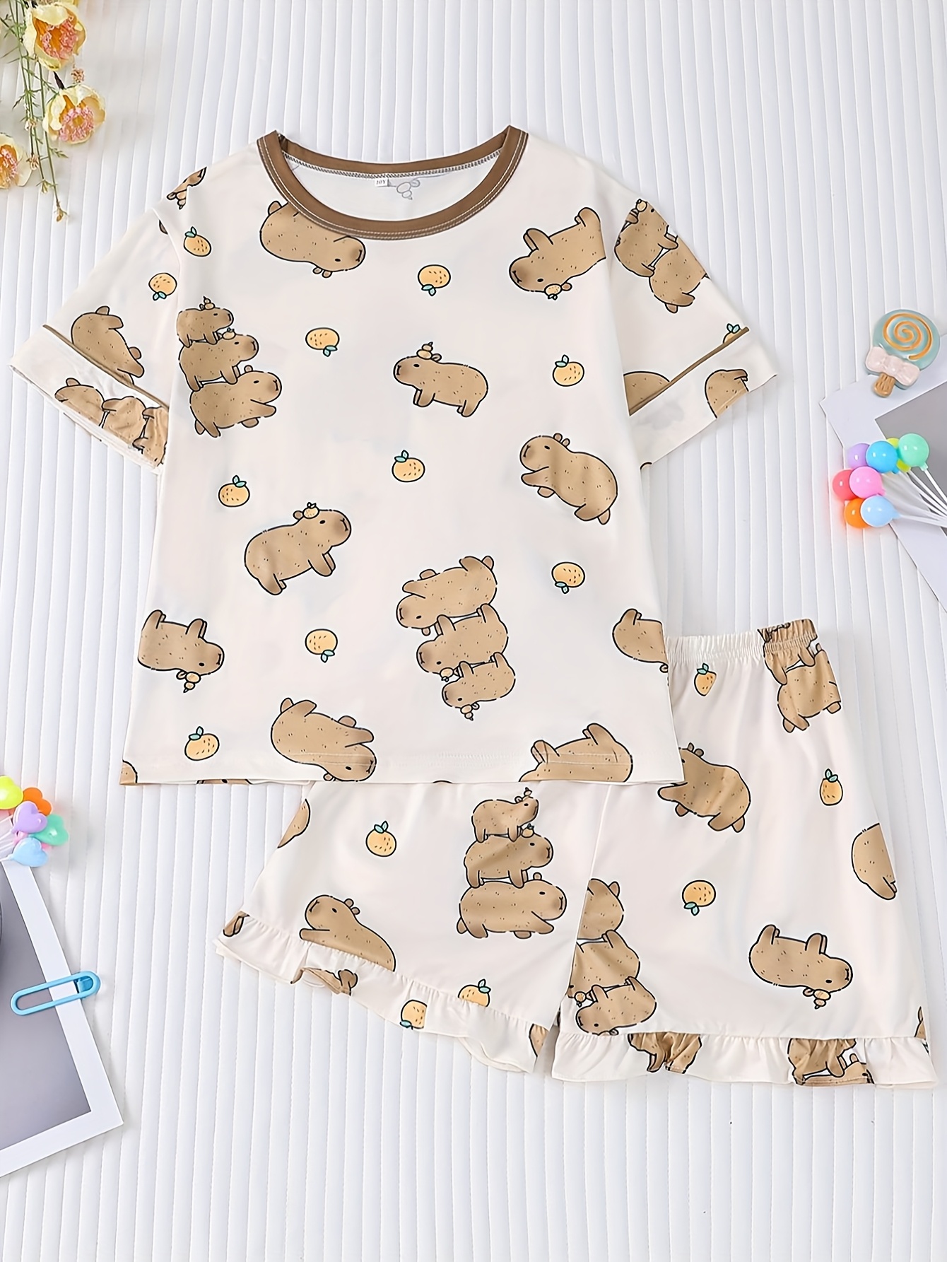Pyjama Été Enfant Doux 2 Pièces – T-shirt + Short Coton Respirant – Idéal Filles Et Garçons 2025