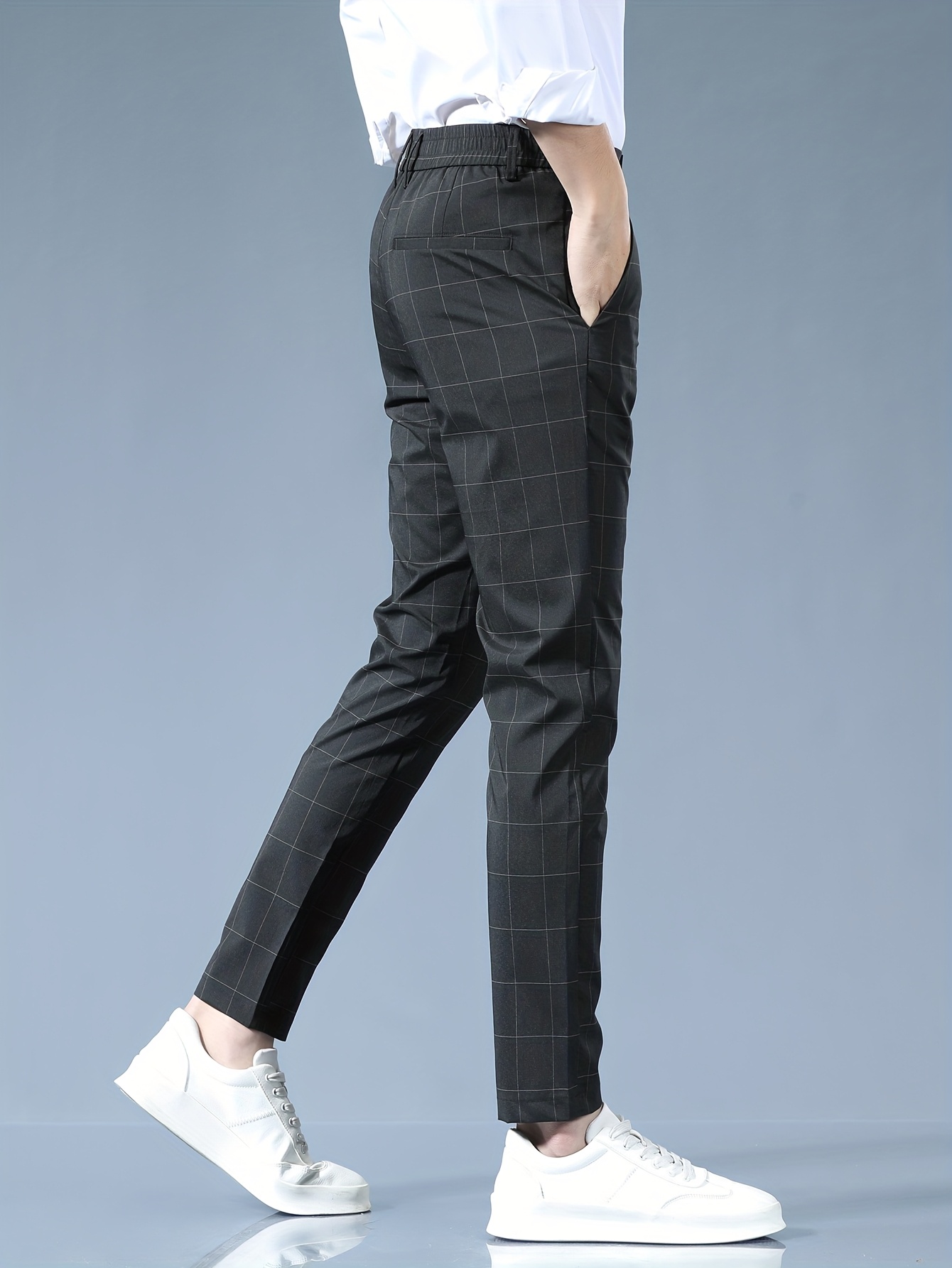 pantalones vestir cuadros hombre corte estilo Temu Guatemala