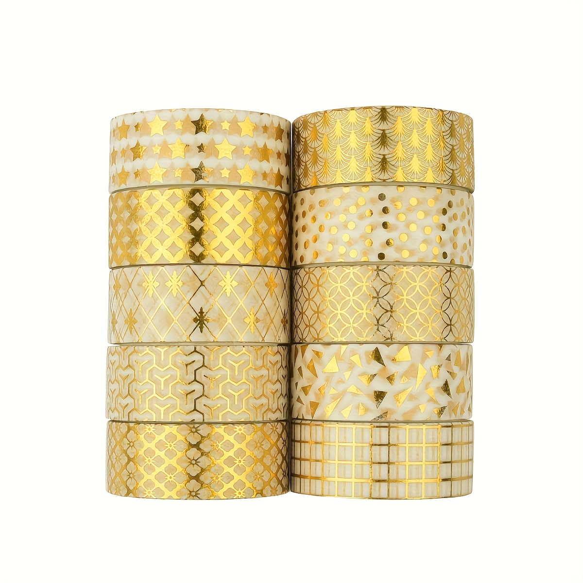 TEMU Lot de 10 rouleaux de ruban washi style japonais à , ruban de masquage décoratif avec motif de style japonais, ruban esthétique, convient pour