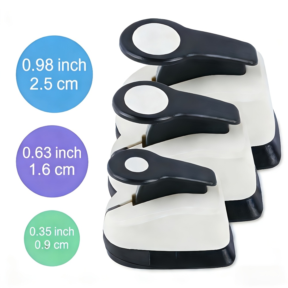 Image of 3pcs/set Circular Embossing Machine, Perfect For Handmade Production, Used For Decorating Greeting Cards, Envelopes, And Scrapbooks, Including Multiple Sizes Of 9mm/16mm/25mm