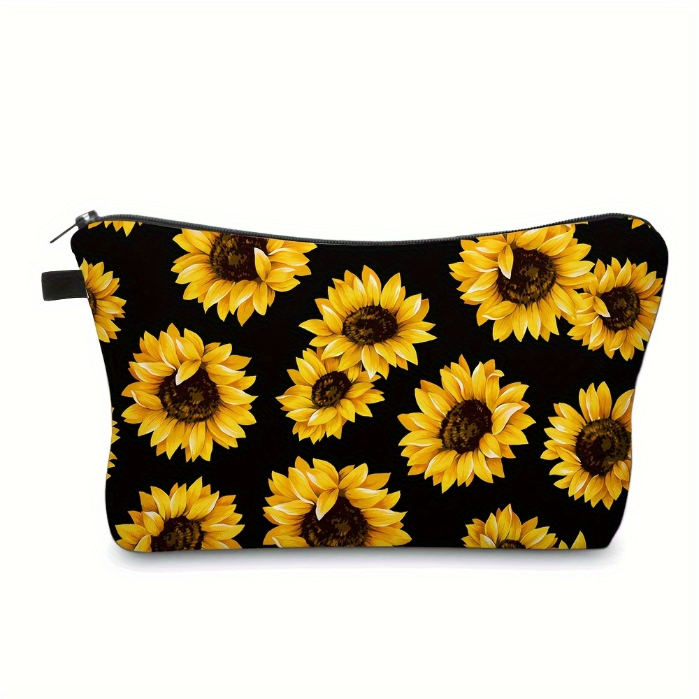 

Sunflower Cosmetic Bag, Makeup Bags For Women, Adorable Roomy Makeup Bags Travel Waterproof Toiletry Bag Accessories Organizer Gifts