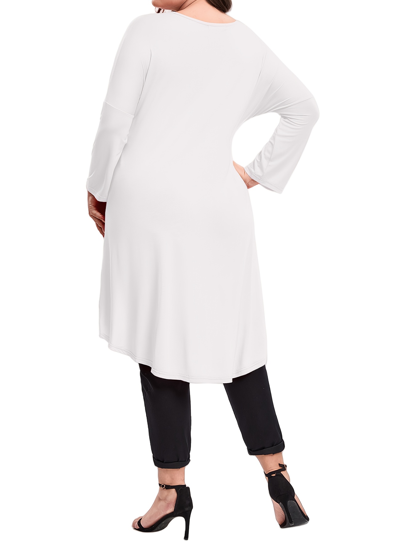 plus size white tunic tops for leggings