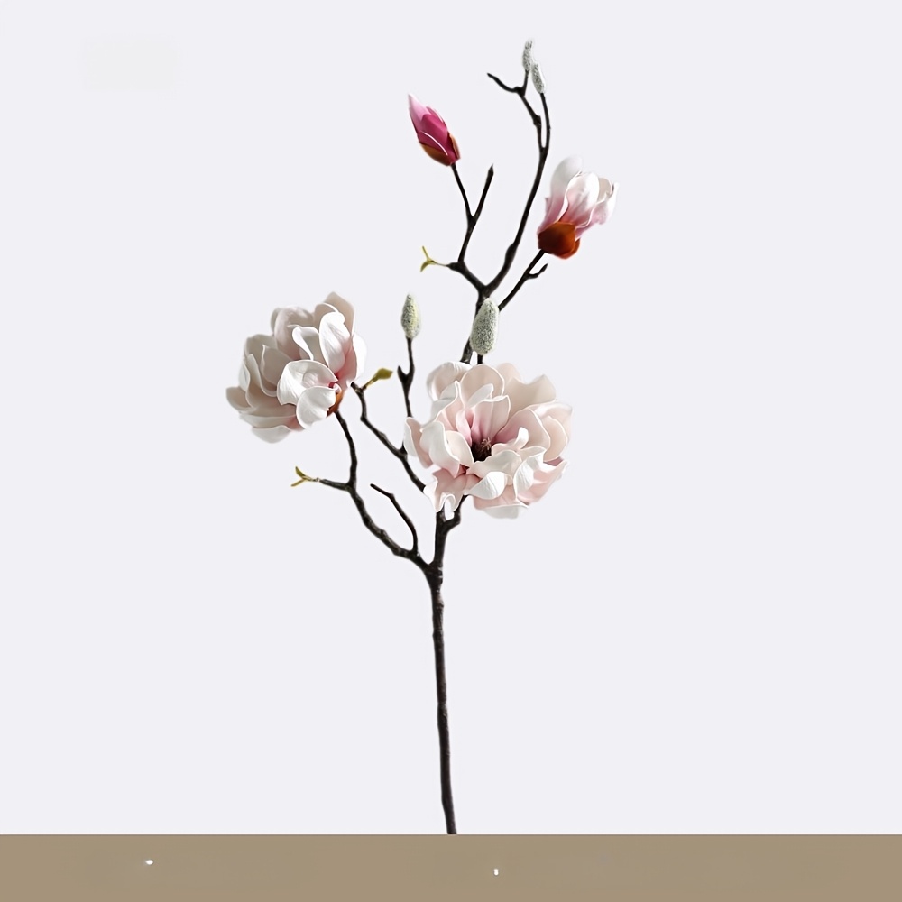 Image of 1pc Multi-head Artificial Jade Orchid, Home Decoration Floral Arrangement, Single Stem Artificial Jade Orchid Fake Flower Decoration