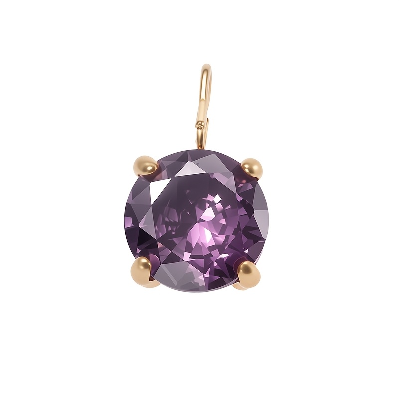 Versatile Style Non-Fading Round Synthetic Zircon Pendant Necklace