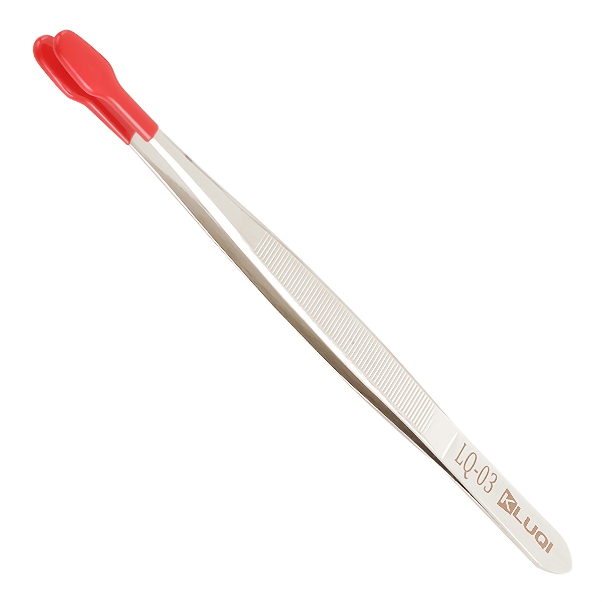 TEMU High-quality Stainless Steel Dipped Plastic Tweezers For Eyelash Extension Assistance, Grafting, Coin Handling, Stamp Handling, And Precision