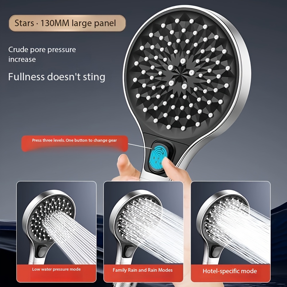 3pcs Pressure-Enhancing Showerheads Set for Home Use