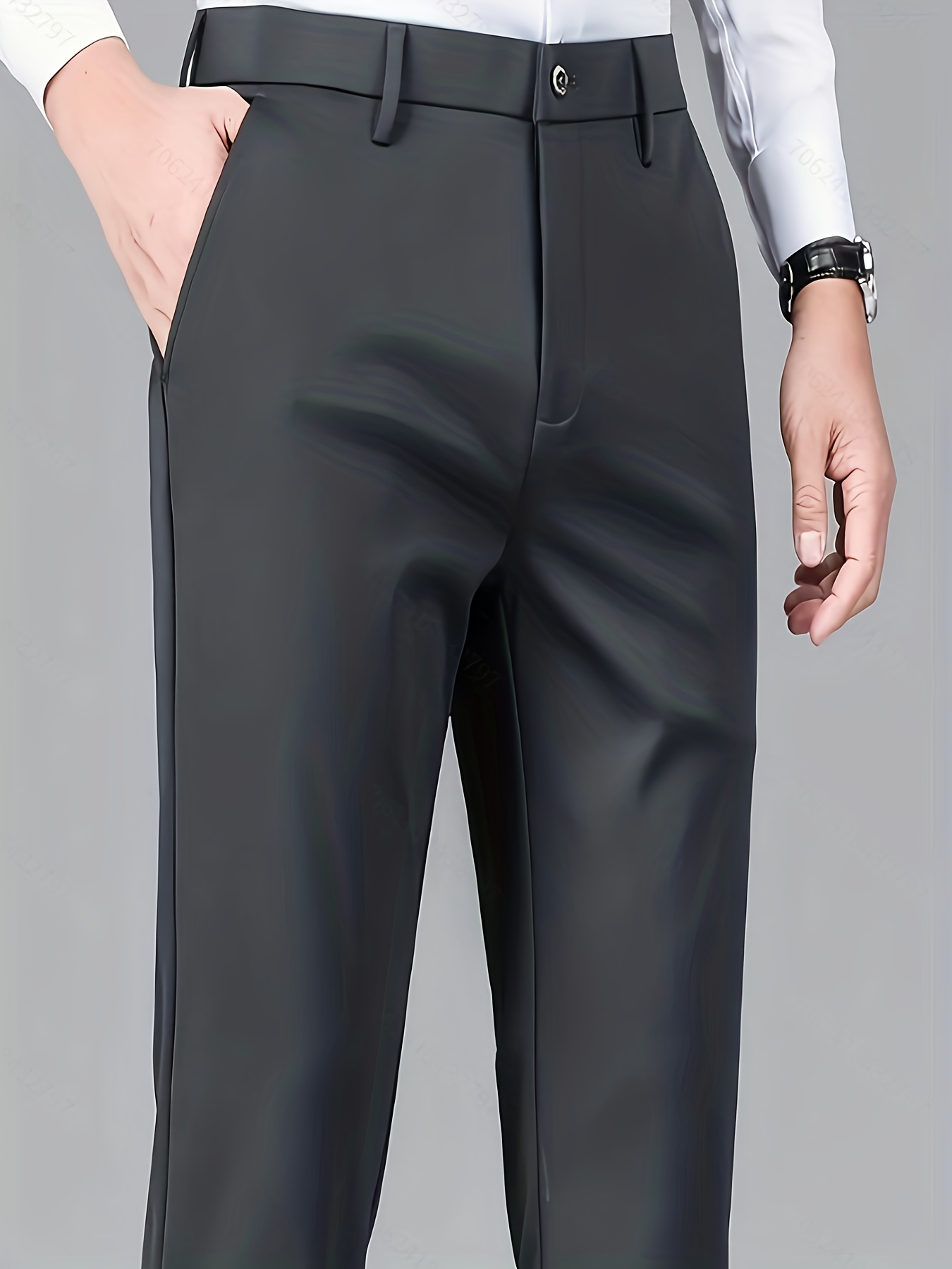 slim fit dress slacks Men's Adjustable Plain Front Slim Fit Tuxedo Pant – DeMoulin Bros. and Co main image 0