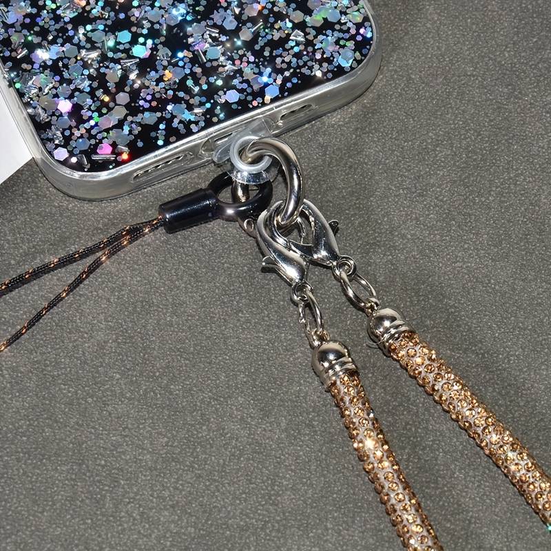 Kit Cordino Per Telefono MoKo – Tracolla Regolabile E Cinturino Da Polso Con Adesivi, Rosa Oro