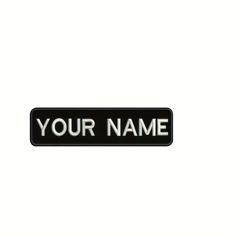 

Customized Embroidered Name Patch 3x1 Inch - Personalized Number Tag With Id, Fasteners For Clothing, Bags, Vests - In Orange, , White, Pink, Red, Black