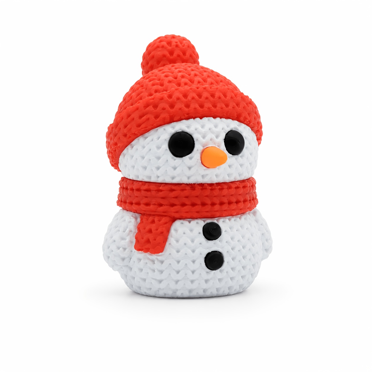 TEMU Christmas Snowman Ornament, Desktop Decoration, Christmas Decoration, 3d Printed Knitted Sweater Texture, And Scheme, Hard And Drop-resistant,