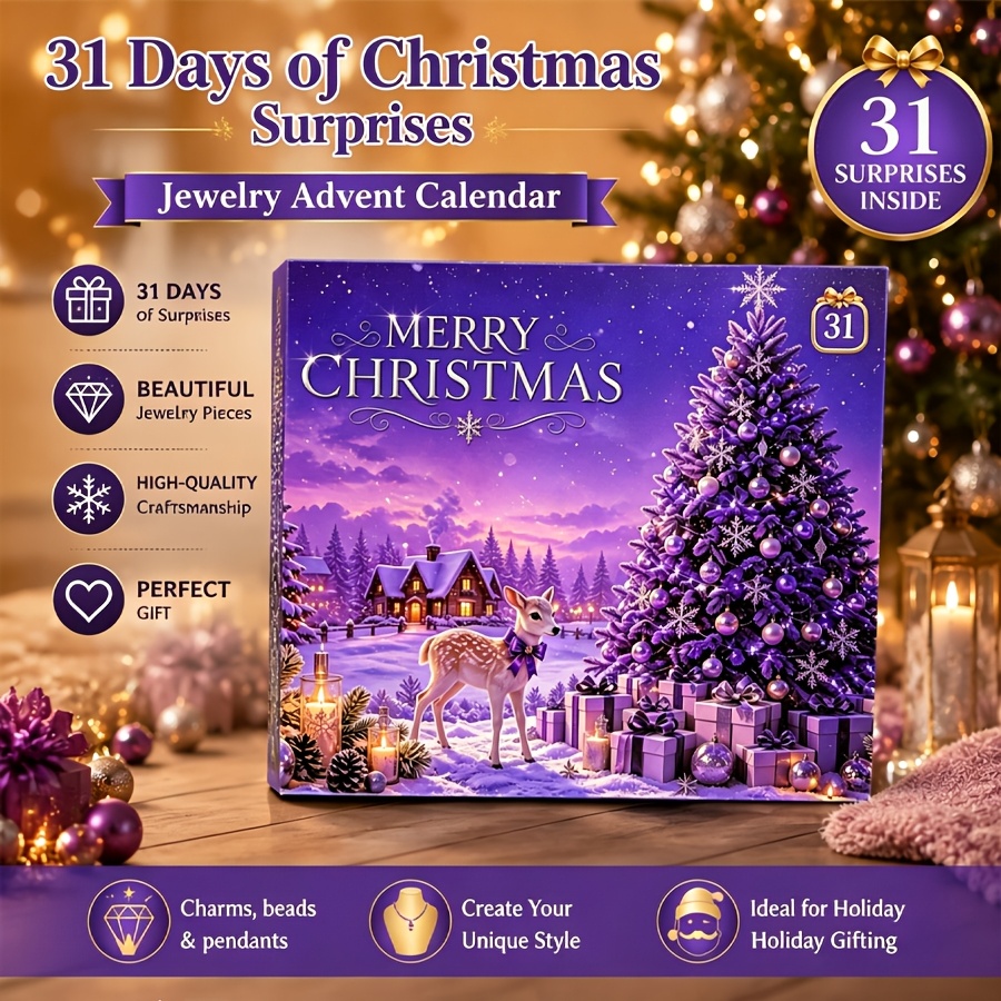 Christmas Advent Calendar Gift, 31-Grid Countdown Calendar