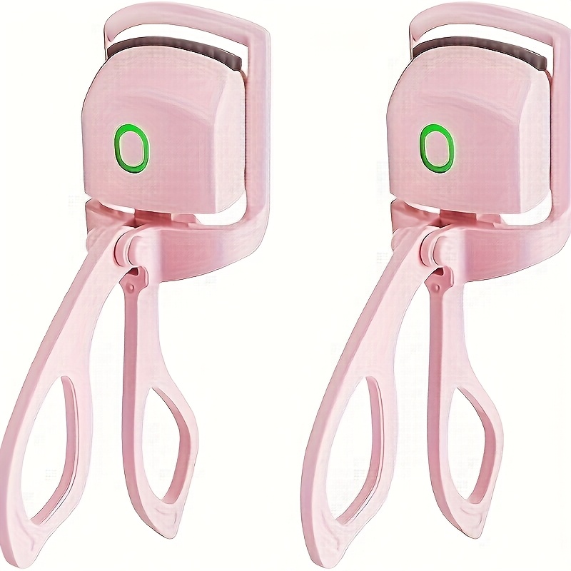 TEMU Heated Eyelash Curlers, Eyelash Curlers With Comb, Heated Lash Curler2 For Natural Curing ( Pink