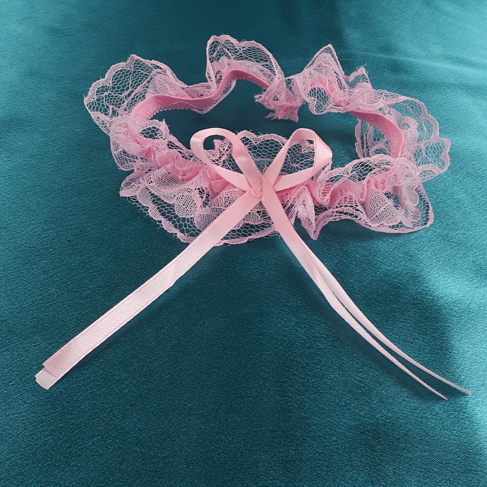 bow lace long lace trim garter belt multi color girly - Temu Kuwait