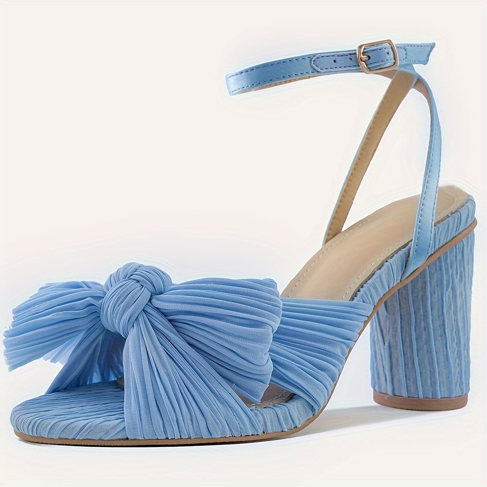 Sandalias De Tacón Con * Decorativo Para Mujer, Elegantes Bombas De Vestir De Punta *, Estilizados Tacones Con Correa De Tobillo
