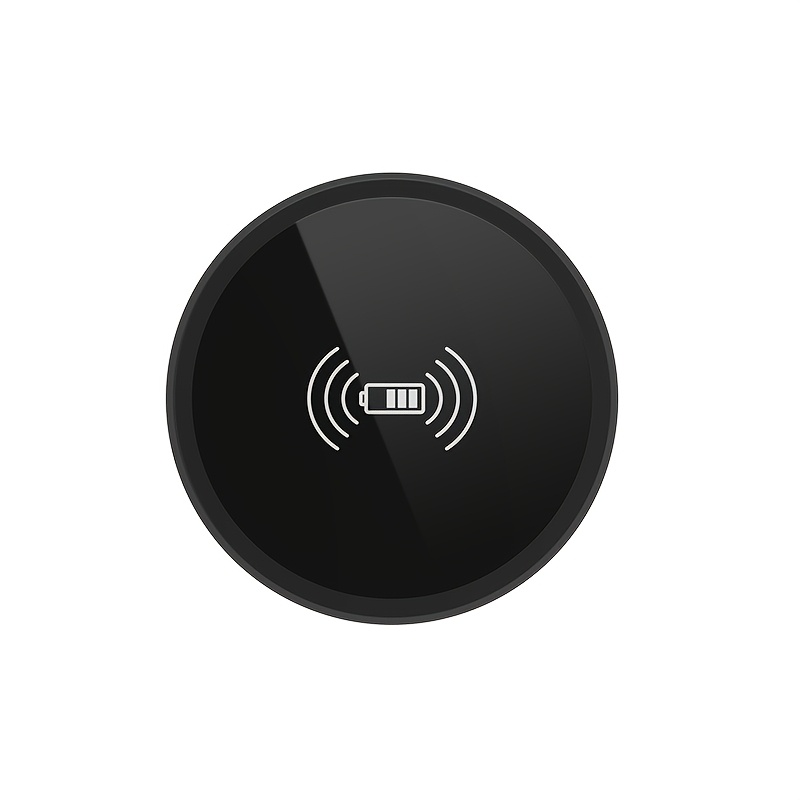 Cargador inalámbrico empotrado para escritorio, orificio universal de 60 mm, estándar QI, ideal para muebles inteligentes, oficina, KTV, mesita de noche o escritorio, compatible con todos los dispositivos con función de carga inalámbrica - Imagen 3
